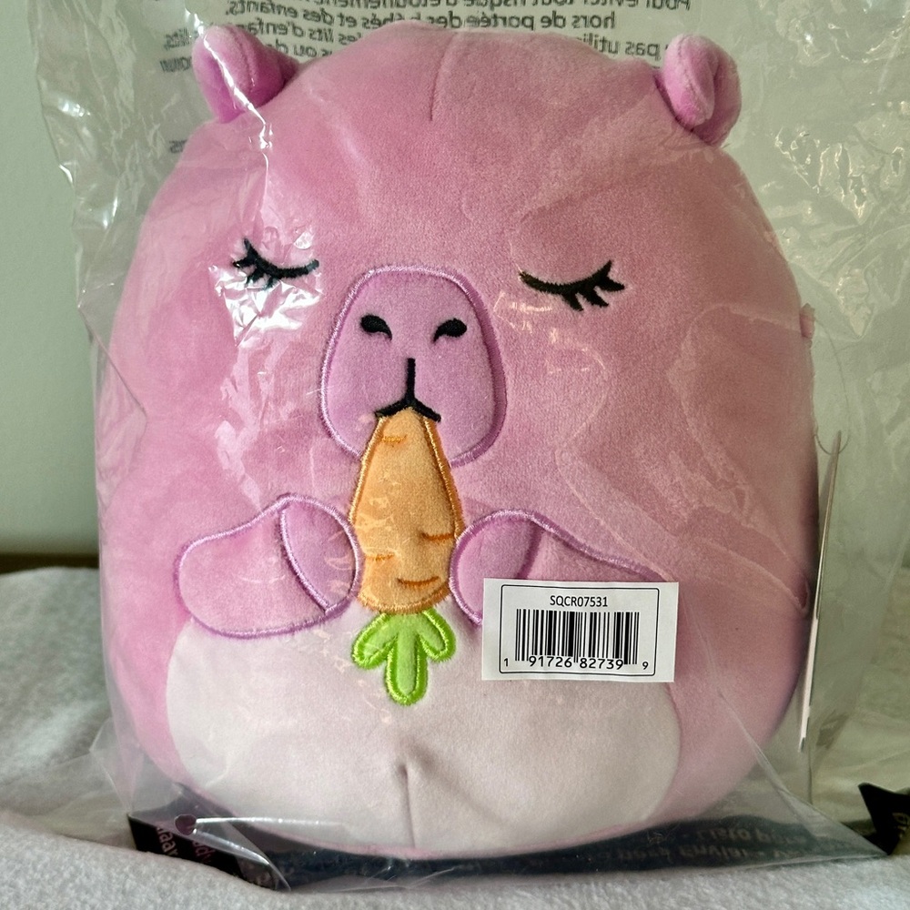 Squishmallow Enya Capybara Easter Carrot  8 in Select Series Factory Sealed